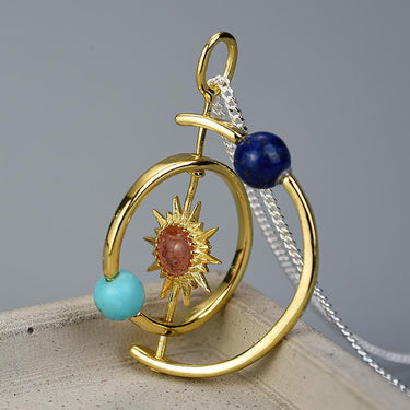 Solar System Silver Pendant-Your Soul Place